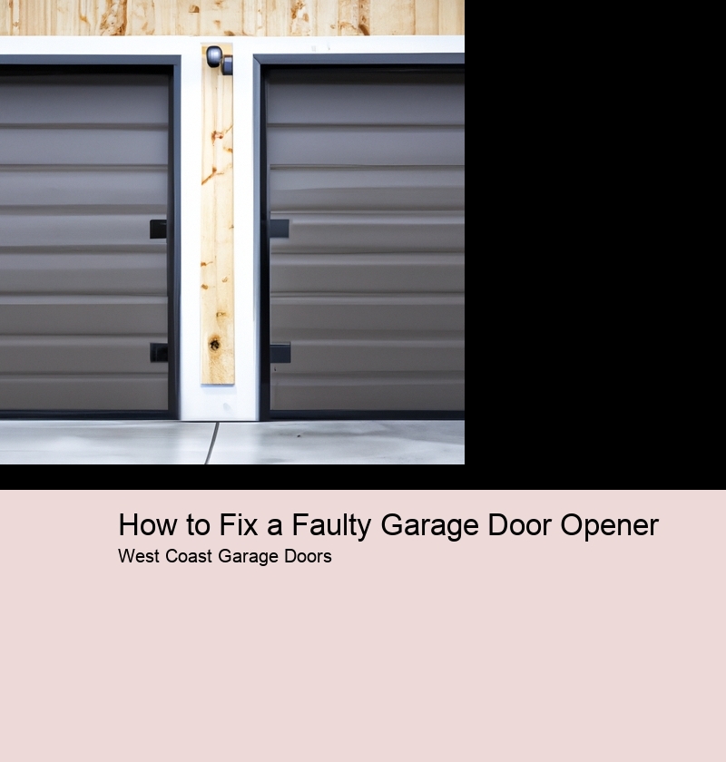 How to Fix a Faulty Garage Door Opener